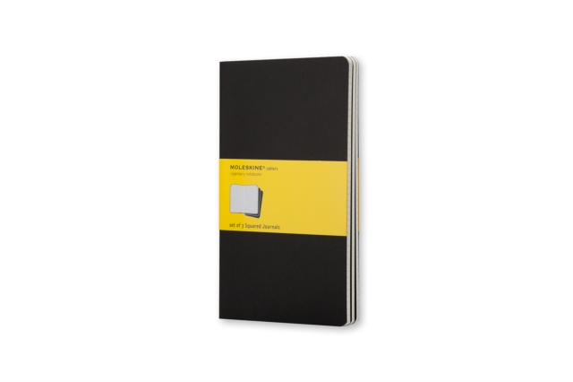 Moleskine Squared Cahier L - Black Cover (3 Set), Multiple copy pack Book