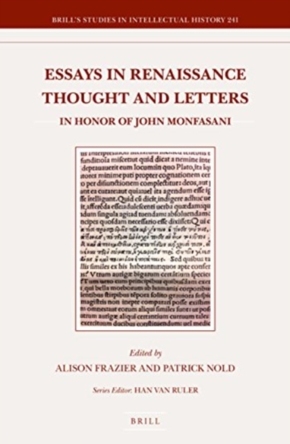 ESSAYS IN RENAISSANCE THOUGHT AND LETTER,  Book