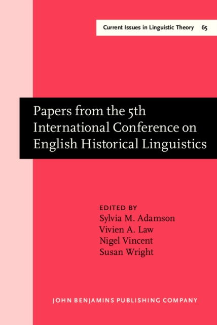 Papers from the 5th International Conference on English Historical Linguistics, PDF eBook