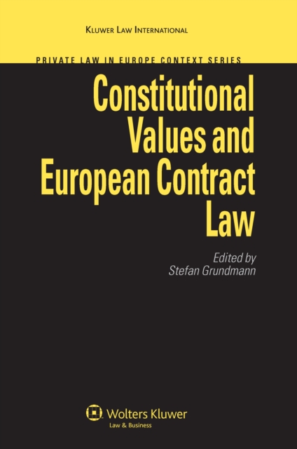 Constitutional Values and European Contract Law, EPUB eBook