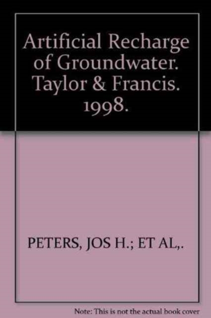 Artificial Recharge of Groundwater, Hardback Book