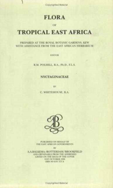 Flora of Tropical East Africa - Nyctaginaceae (1996), Hardback Book