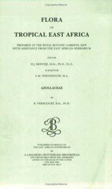 Flora of Tropical East Africa - Azollaceae (1999), Hardback Book