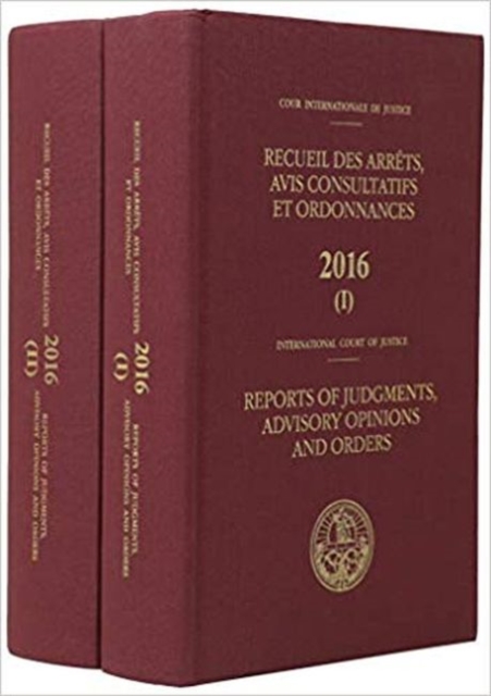 Reports of judgments, advisory opinions and orders 2016, Hardback Book