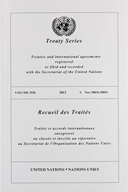 Treaty Series 2920 (English/French Edition), Paperback / softback Book