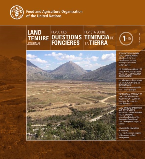 Land Tenure Journal 1/15 (Trilingual Edition), Paperback / softback Book