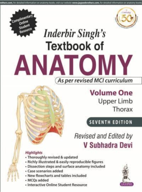 Inderbir Singh's Textbook of Anatomy (Volume 1: Upper Limb and Thorax), Paperback Book