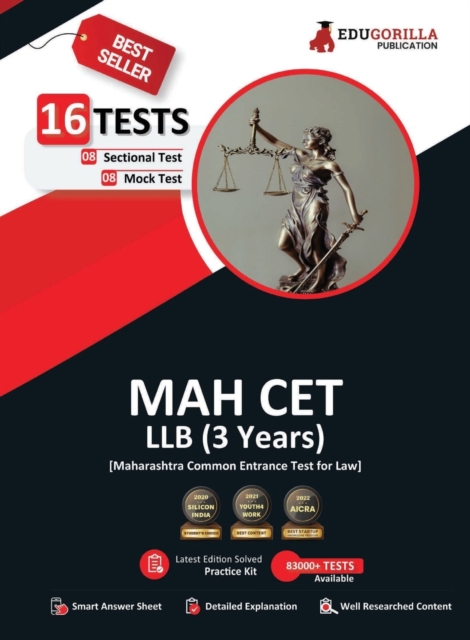 MAH CET LLB 3 Years Exam Prep Book 2023 - 8 Full Length Mock Tests and 8 Sectional Tests (1500 Solved Objective Questions) with Free Access to Online Tests, PDF eBook