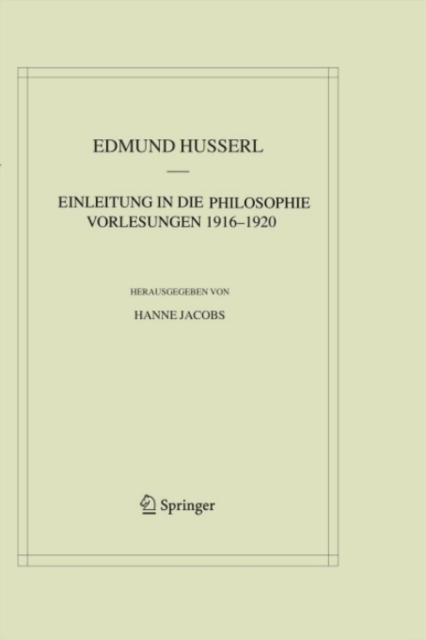 Einleitung in die Philosophie. Vorlesungen 1916-1920, PDF eBook