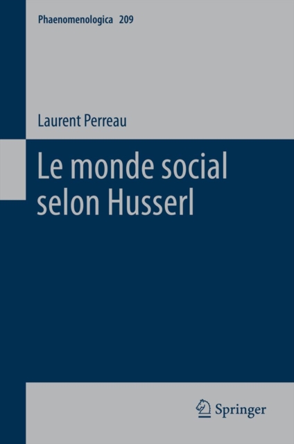 Le monde social selon Husserl, PDF eBook