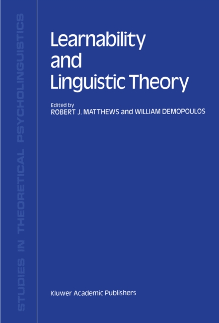 Learnability and Linguistic Theory, PDF eBook