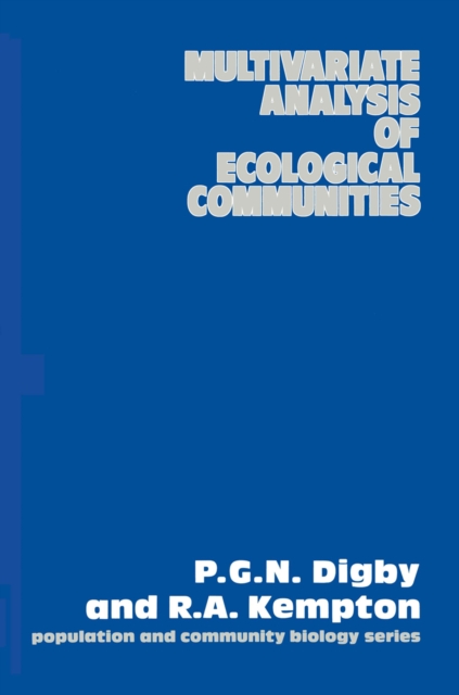 Multivariate Analysis of Ecological Communities, PDF eBook
