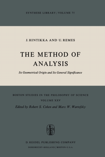 The Method of Analysis : Its Geometrical Origin and Its General Significance, PDF eBook