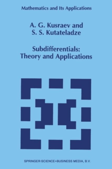 Subdifferentials : Theory and Applications, PDF eBook