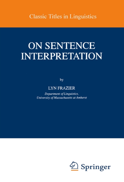 On Sentence Interpretation, PDF eBook