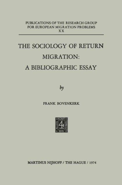 The Sociology of Return Migration: A Bibliographic Essay, PDF eBook