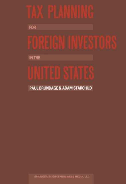Tax Planning for Foreign Investors in the United States, PDF eBook