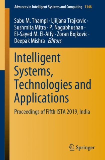 Intelligent Systems, Technologies and Applications : Proceedings of Fifth ISTA 2019, India, EPUB eBook