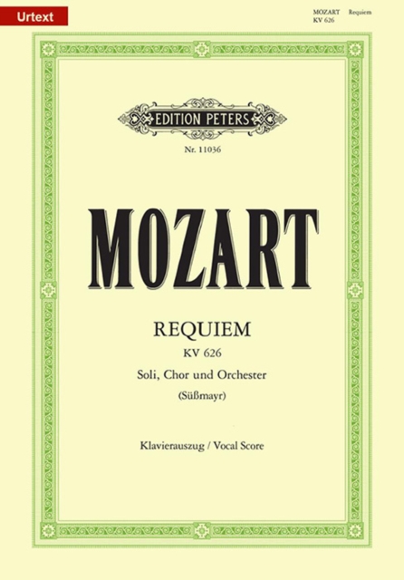 REQUIEM K626 VOCAL SCORE URTEXT,  Book