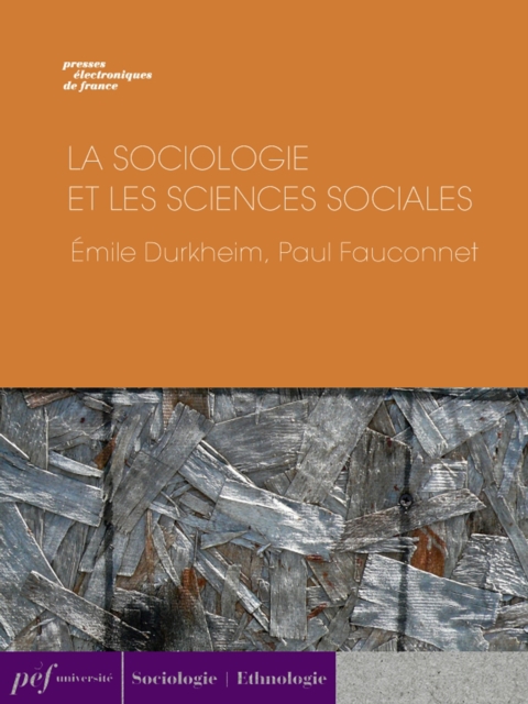 La Sociologie et les sciences sociales, EPUB eBook